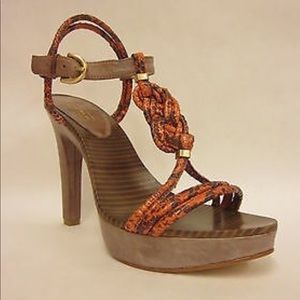 Coach Simona snake leather heels